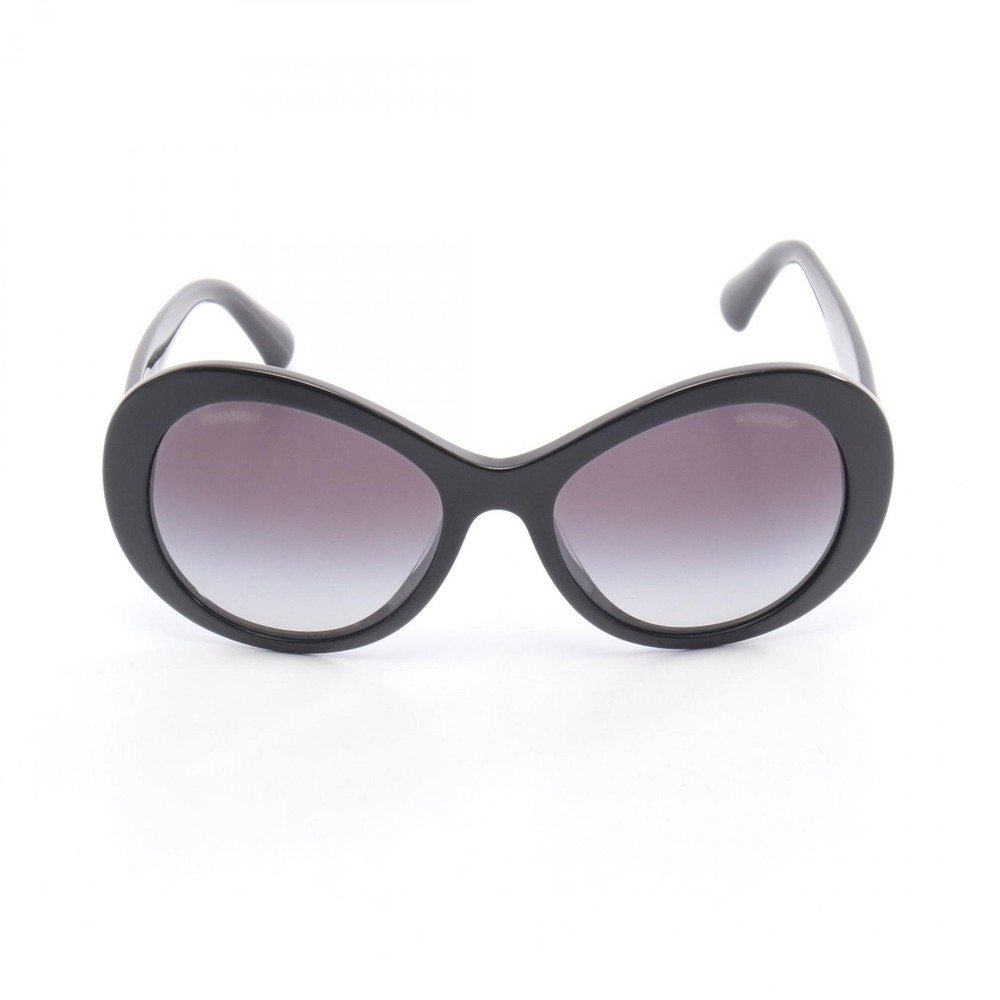 CHANEL COCO Mark sunglasses eyewear Plastic Black Used Women CC