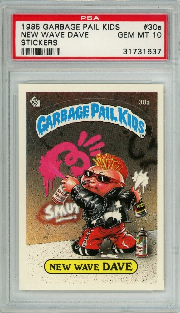 1985 Topps Garbage Pail Kids Series 1 OS1 NEW WAVE DAVE 30a PSA 10 GEM MT Matte