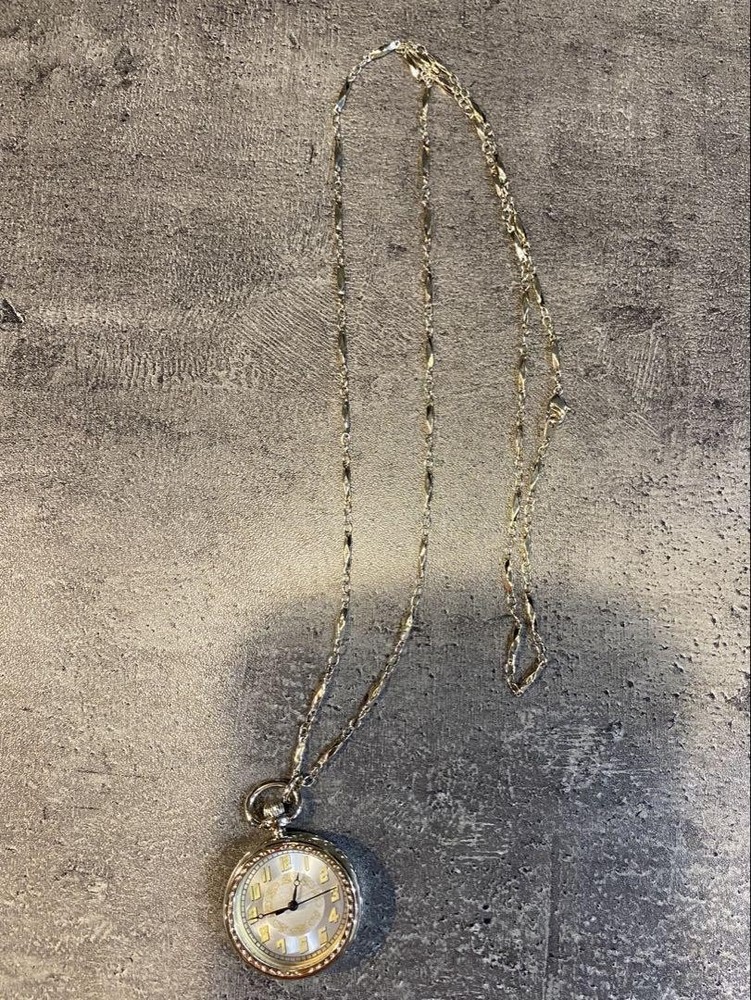 Vintage Pocket Watch Necklace by Felissimo Master Craftsman  