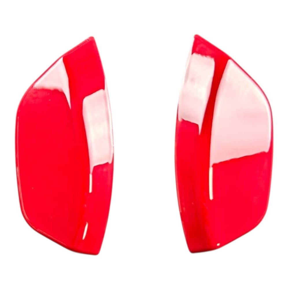 Fits Abarth Xenon Washer Jet Cover PAIR Gloss Red 500 595 695 Headlight Front