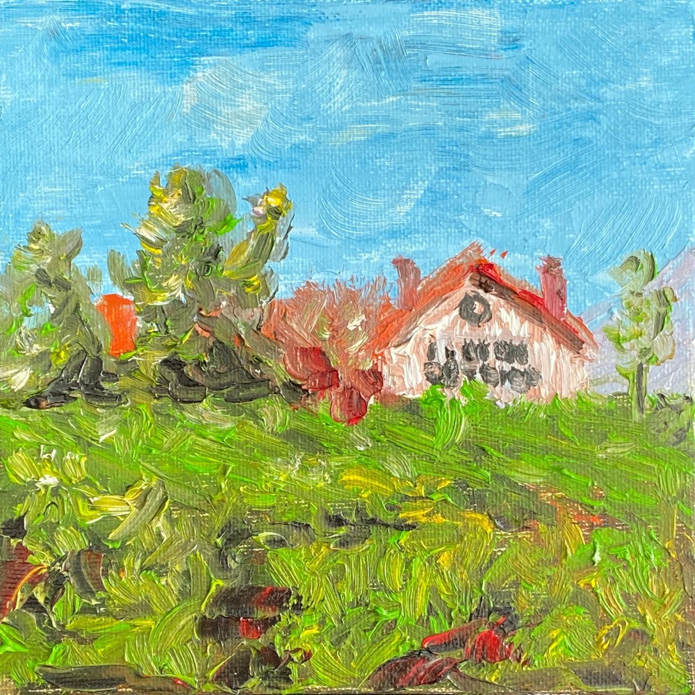 Beautiful Oil painting on Canvas. ORIGINAL. Small Impressionist Artwork. Signed.