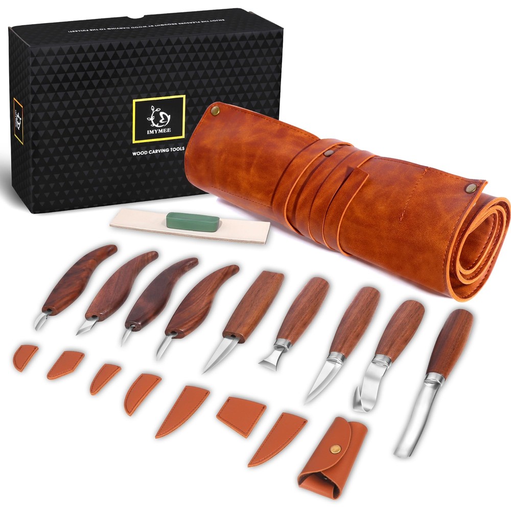 IMYMEE Wood Carving Tools Deluxe-Whittling Knife,Wood Carving Kit,Wood Whittl...