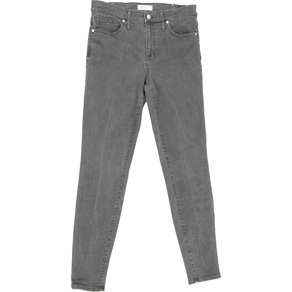 Madewell 9 Inch High Rise Skinny Jeans in Lunar Wash Black