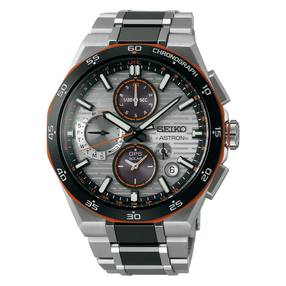 Seiko Astron GPS Solar LE Titanium 43.3 MM Grey Dial Watch SSH183J1