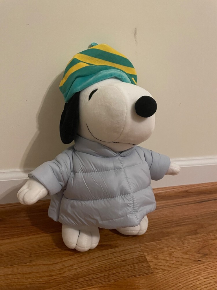 Snoopy Blue Puffer Jacket Holiday Plush Peanuts CVS Stuffed Toy Christmas 2023