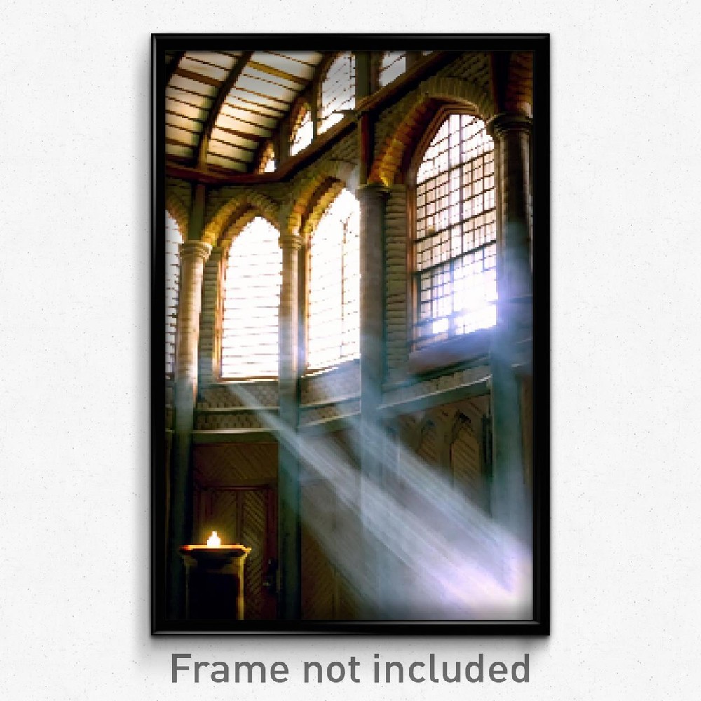 Pixel Art Poster - Magnificent Almshouse (8 Bit Psychedelic Video Game Print)