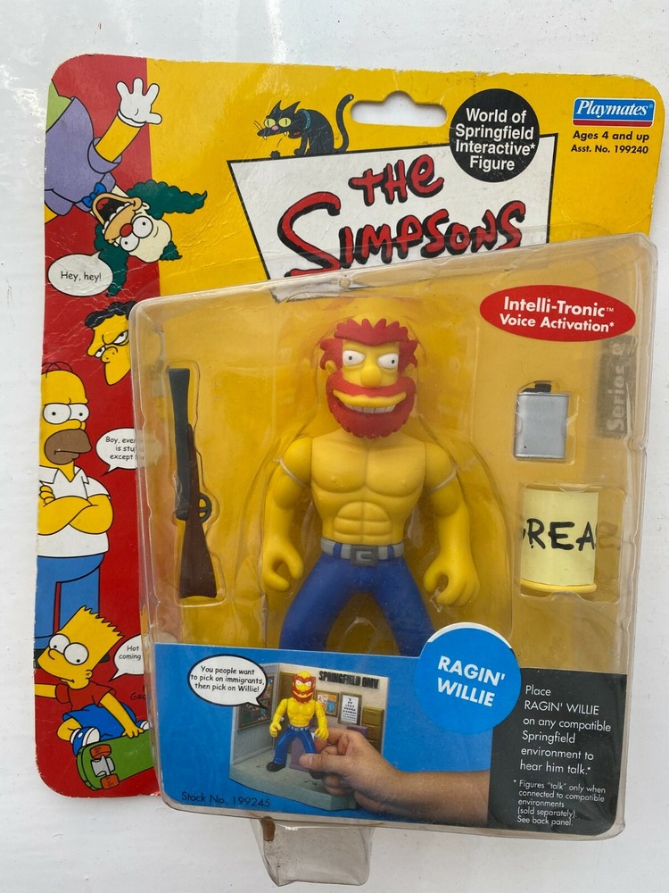 Brand New Playmates Interactive The Simpsons Series 8 Ragin Willie Action Figure WOS