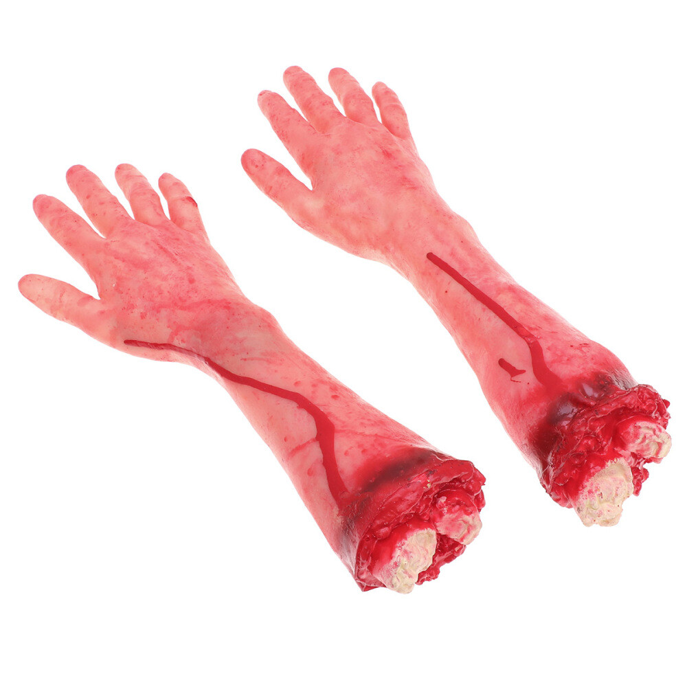 2 Pcs Decoration Halloween Hands Severed Toy Secret Chamber