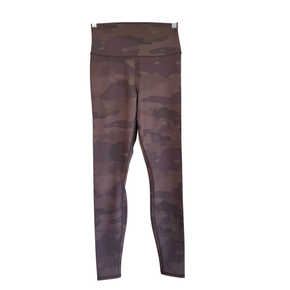 Alo Yoga Vapor Leggings in Brown Coco Camo Print Womens Medium Activewear