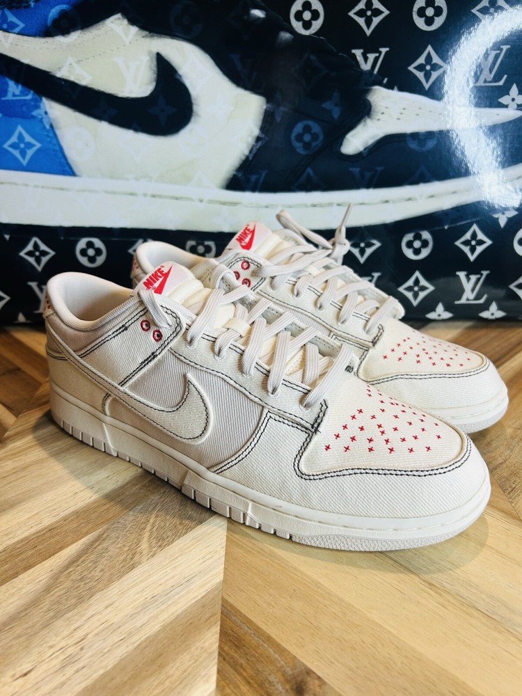 Nike Dunk Low Light Orewood Brown Sashiko Size 8 - DV0834-100