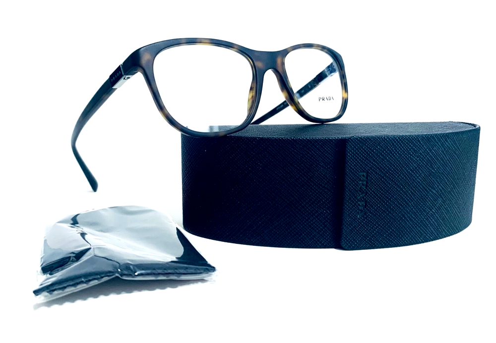Prada VPR29S Matte Dark Tortoise Eyeglasses 54-19-140mm Made in Italy