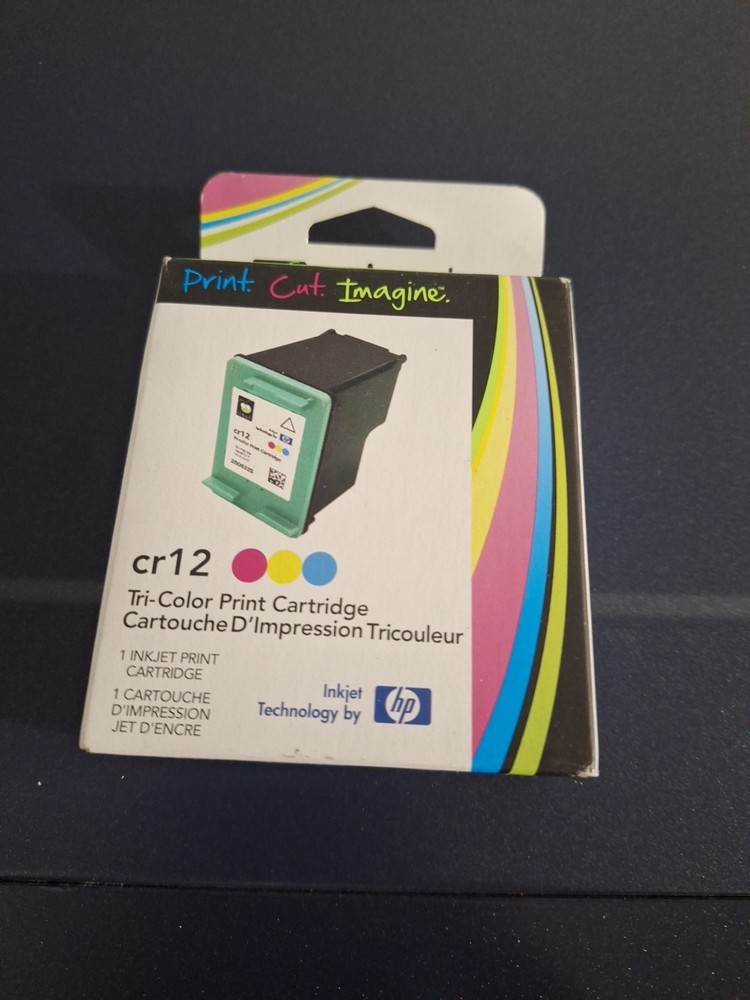 Cricut Imagine CR12 Tri-Color Ink Cartridge Genuine HP Print Jet New