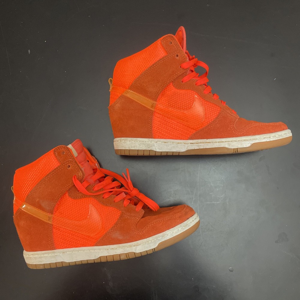 Nike Dunk Sky High Mesh Burnt Orange Hidden 579763-800 Shoes Women's Size 9