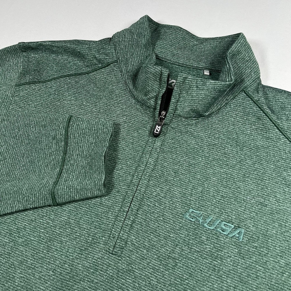 Cutter & Buck DryTec 50 UPF Conference C-USA Green 1/4 Zip Pullover Medium NCAA