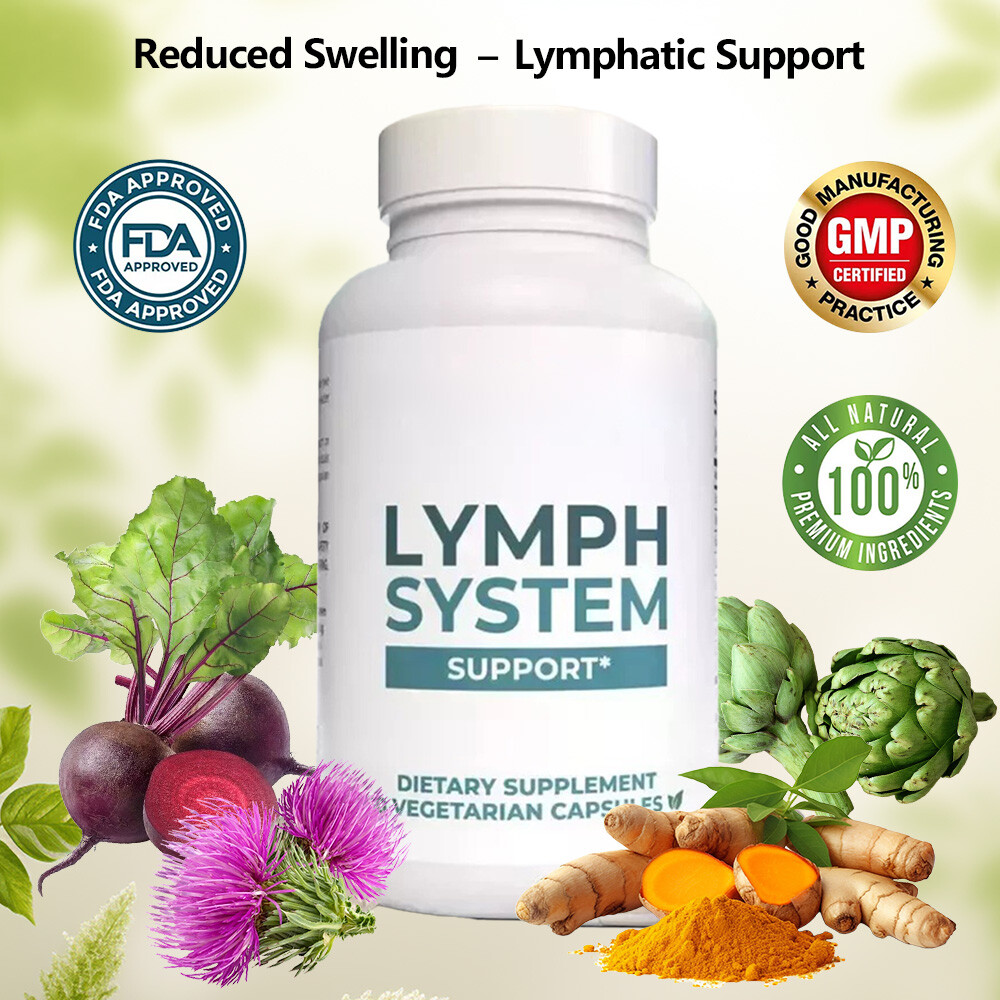 Lymphatic Support Capsules for Swelling Relief Liver Detox & Cleanse 60ct  
