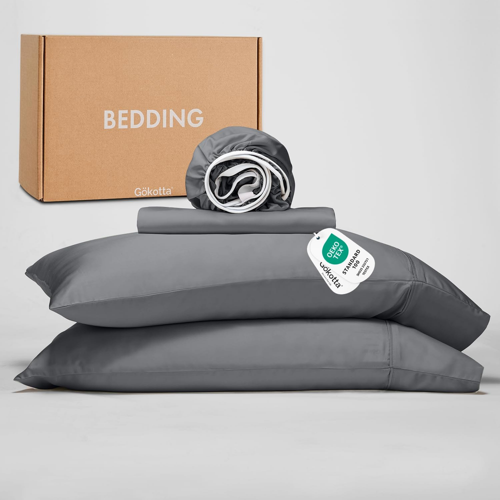 Queen Size 4-Piece Bamboo Rayon Cooling Bed Sheet Set