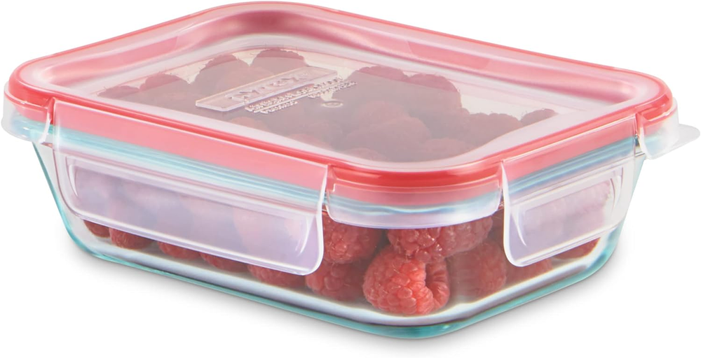 Freshlock Glass Food Storage Container with Airtight Leakproof Locking Lids Free Bonus