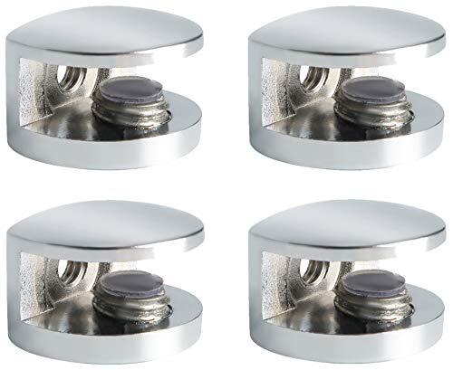 Adjustable Heavy Duty 58mm Glass Shelf Bracket with Clamp Holder