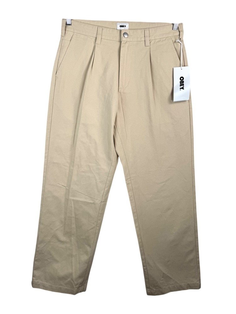 OBEY Hardwork Pleated Pants clay baggy street carpenter 90s sz 32