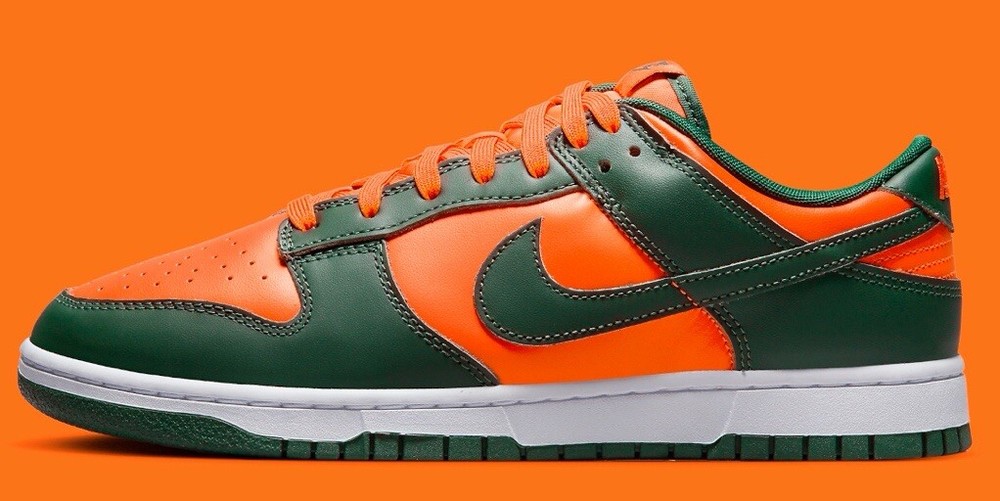 Size 12 - Nike Dunk Low Miami Hurricanes DD1391-300 Deadstock NCAA College