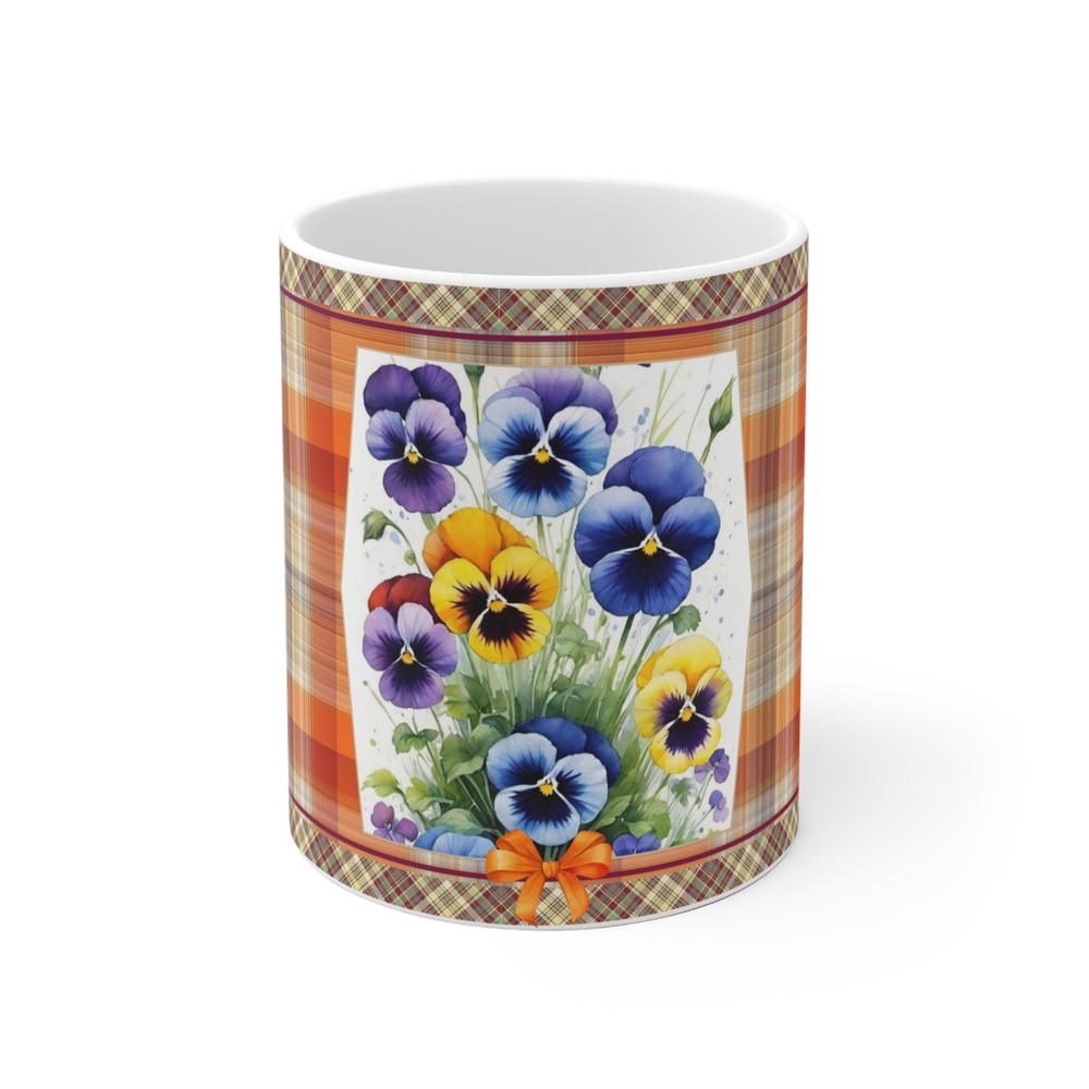 Mug, Italian Tartan Design Coffee Cup, 11oz, 15oz - Unique Gift, Kitchen Decor,