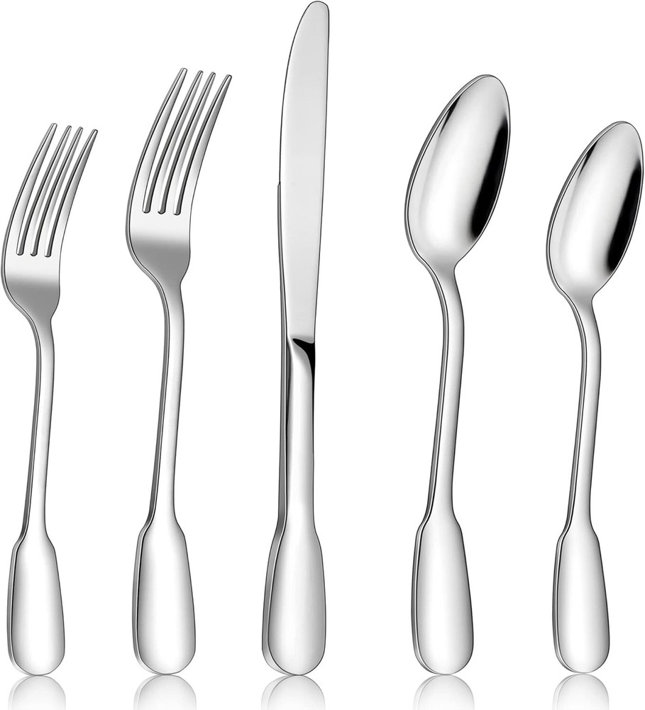Elegant 60-Piece 18/10 Stainless Steel Flatware Set for Luxurious Dining