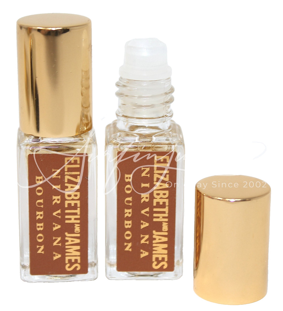 Elizabeth and James Nirvana Bourbon Eau de Parfum Perfume .1oz Rollerball 2pc
