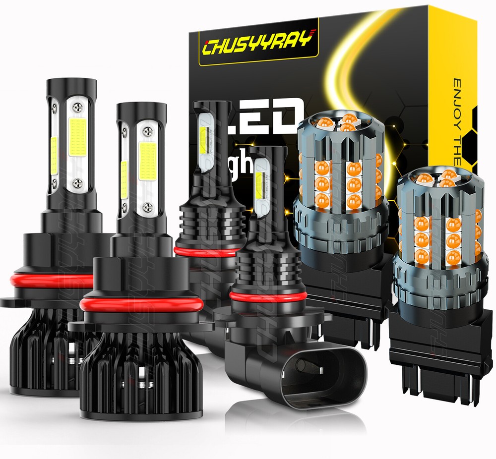 For Ford F250 F 350 Super Duty 2001-2004 LED Headlights+Turn signal+Fog Lights 6