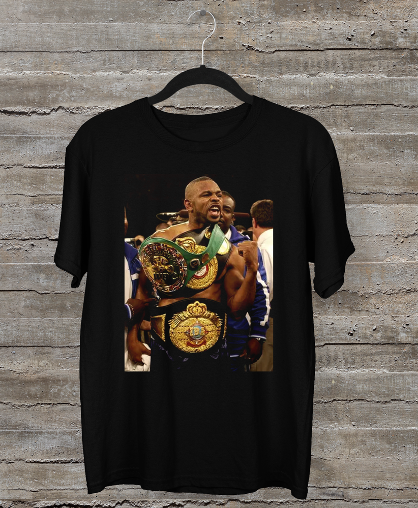 Roy Jones Jr Black Boxing T-Shirt Short Sleeve Sizes S to 5XL