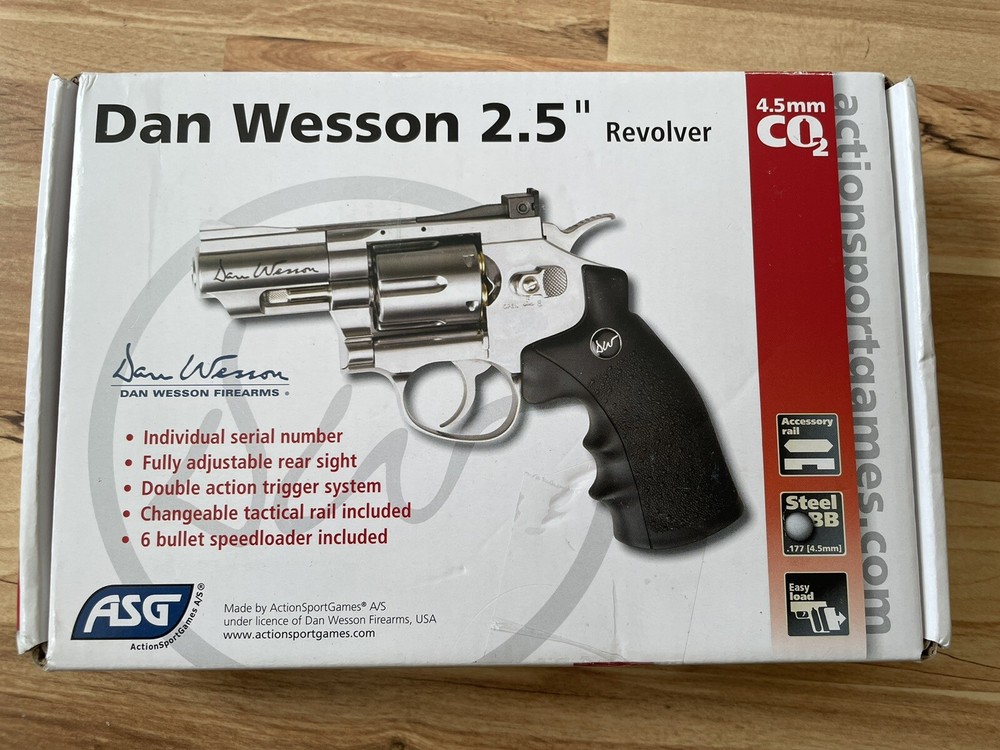 ASG Dan Wesson 2.5” Air Pistol Revolver BB Gun .177 Caliber 4.5mm CO2 - New