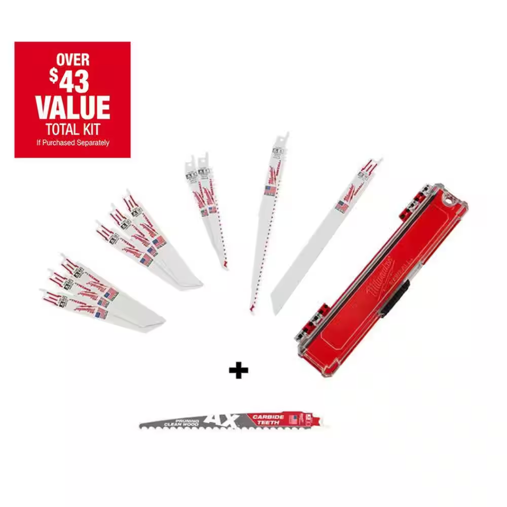 Bi-Metal SAWZALL Blade Set for Wood and Metal with Carbide Tips