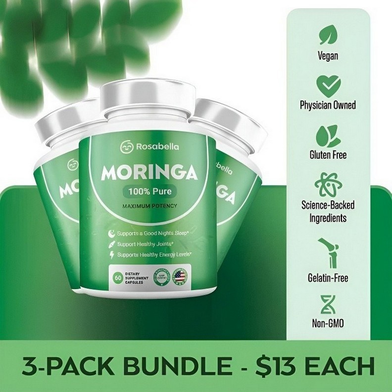 3/2/1 Bottle Moringa Capsules For Immune Support & Gut Health 60/120/180Capsules