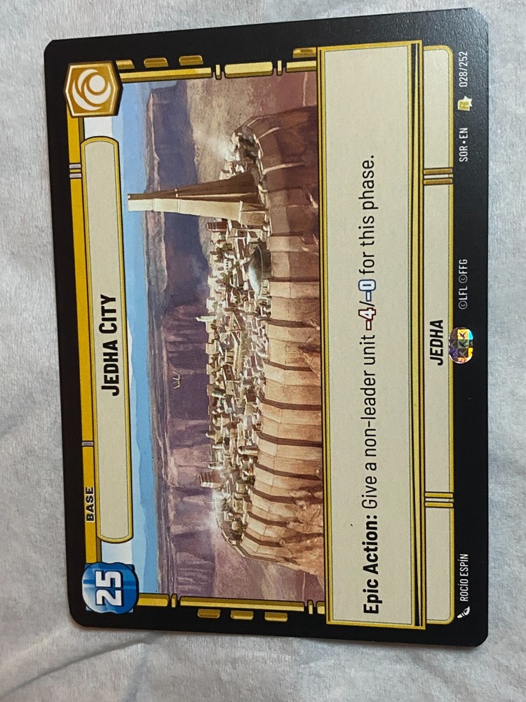 STAR WARS UNLIMITED TCG SoR JEDHA CITY Rare Card NM