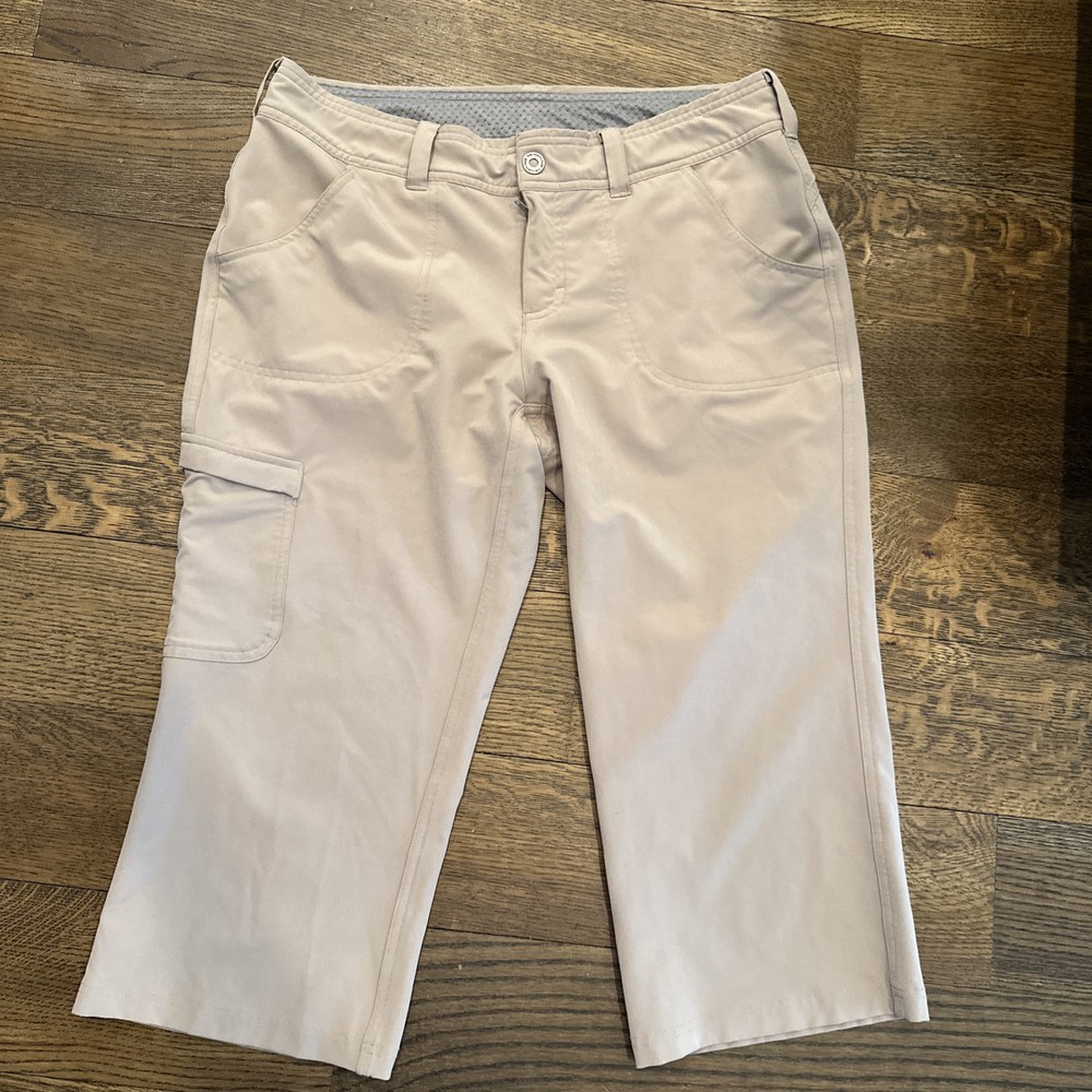 North Face Womens Khaki Tan Hiking Capri Pants Size 10 with Pockets
