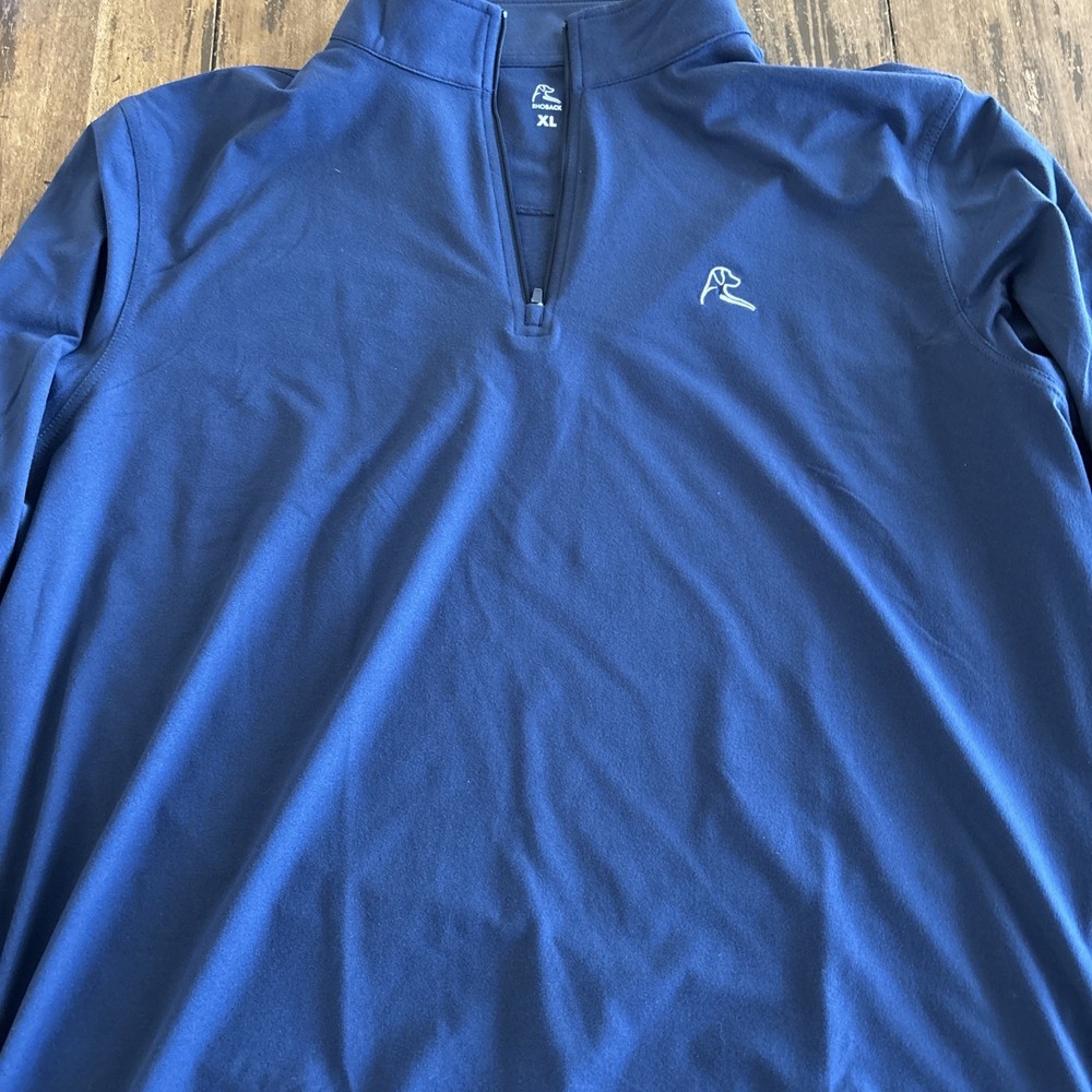 Rhoback Mens Performance Pullover Quarter-zip Navy Size xL