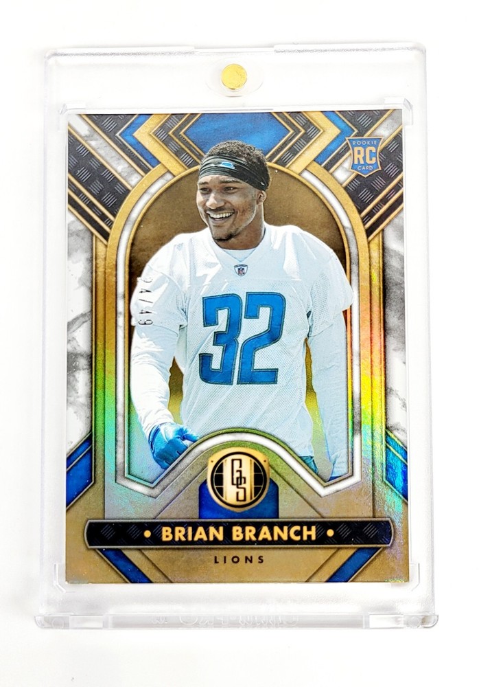MINT #/49 RC WHITE GOLD SP BRIAN BRANCH 2023 GOLD STANDARD DETROIT LIONS ALABAMA