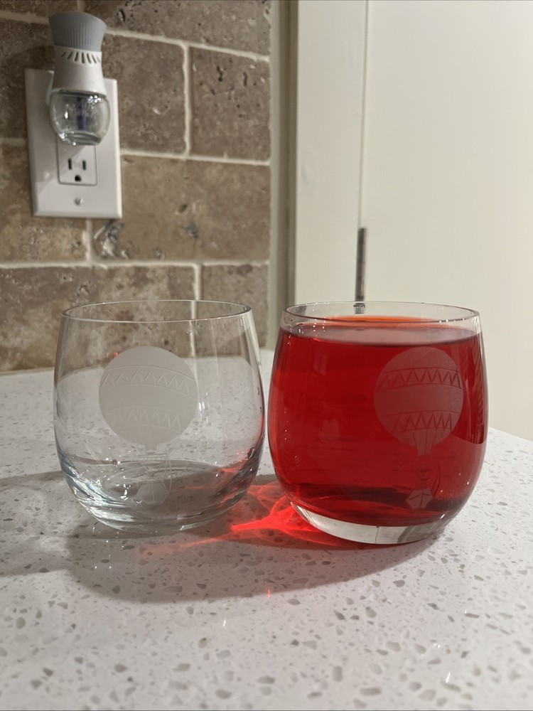 Set of 2/4/6/8 Etched Stemless Wine Glasses 20.5oz