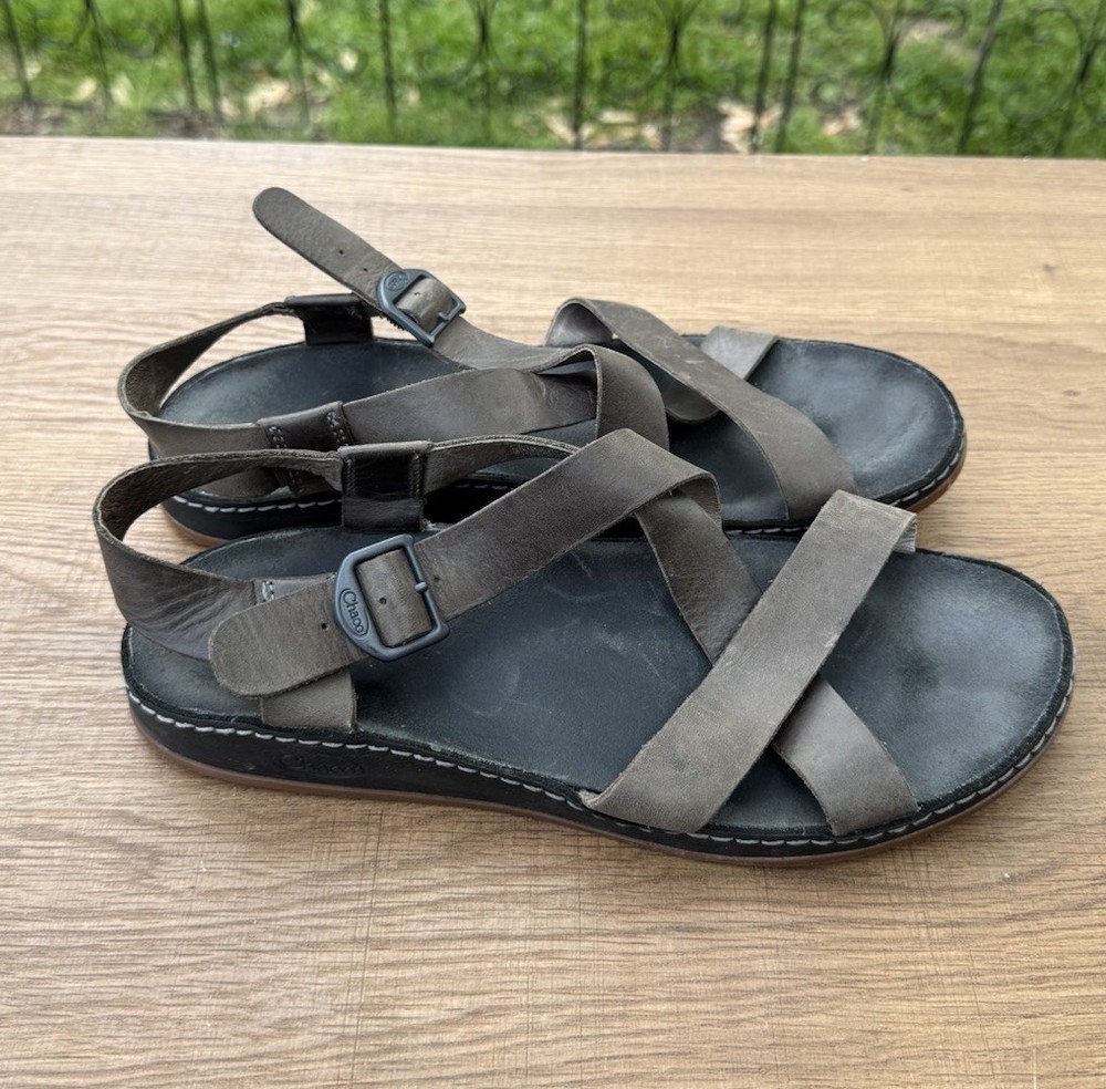 Chaco Wayfarer Womens Strappy Leather Sandals Size US 9 EU 40 Tornado J107134