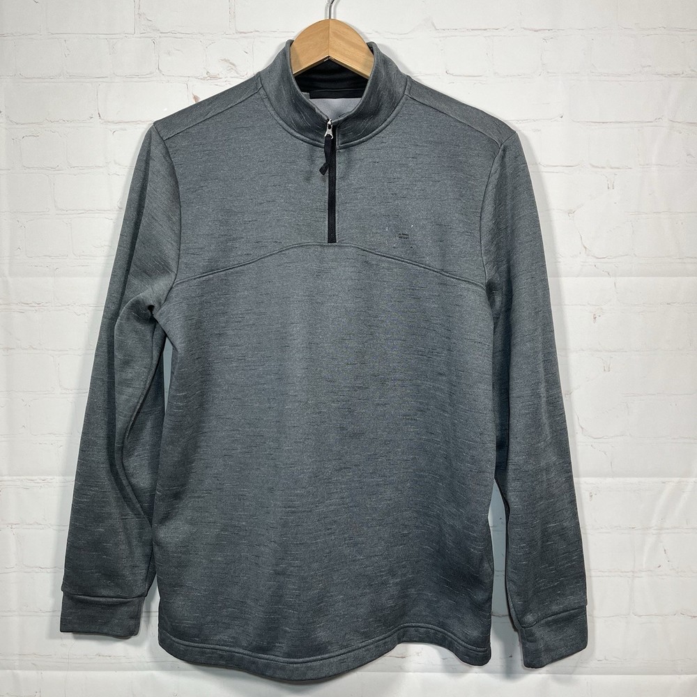 Under Armour Cold Gear 1/4 Zip Fleece Mens Size Medium Gray Pullover Infrared