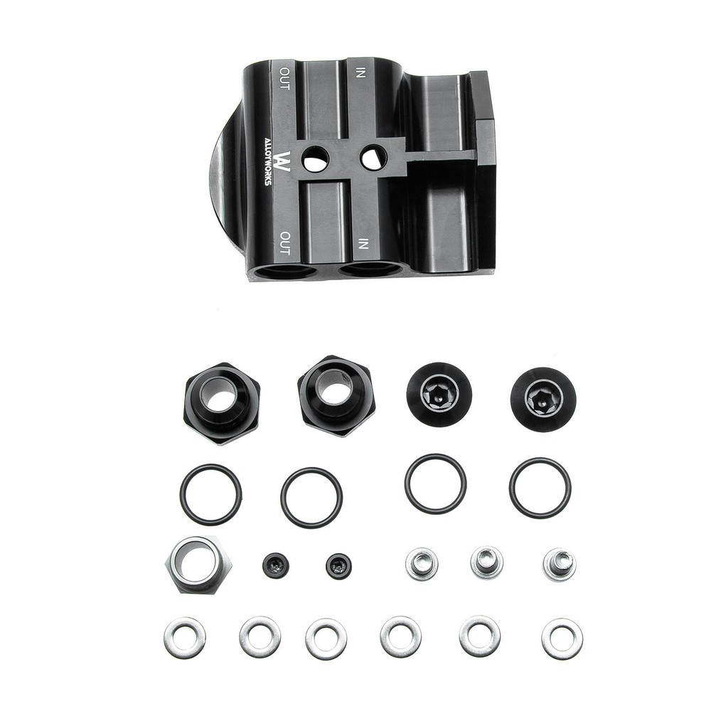 ASI Aluminum 4-Port Side Entry Oil Filter Mount 3/4-16 Billet