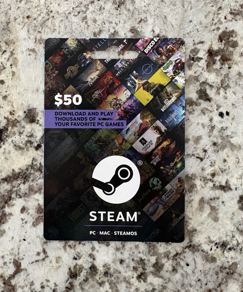 Steam Gift Card Pc Prepaid Giftcard Game Card! NEW! *Physical Card* Fast Ship🔥-image