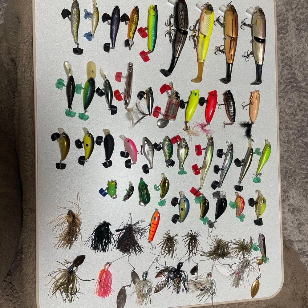 Bass Fishing Lure Set Bulk, Includes Megabass & Evergreen, Used, 1 Box