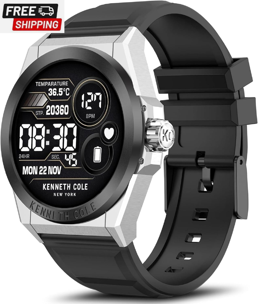 Bebinca 1.32 Inch Smart Watch for Men Works with iPhone Samsung Android