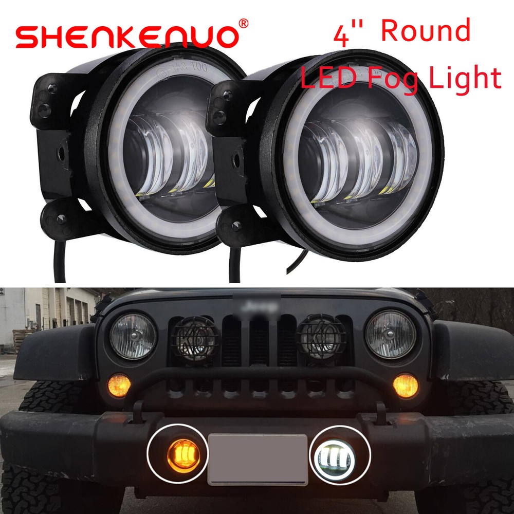 2015-2018 Jeep Renegade LED Fog Lights Pair with Clear Lens