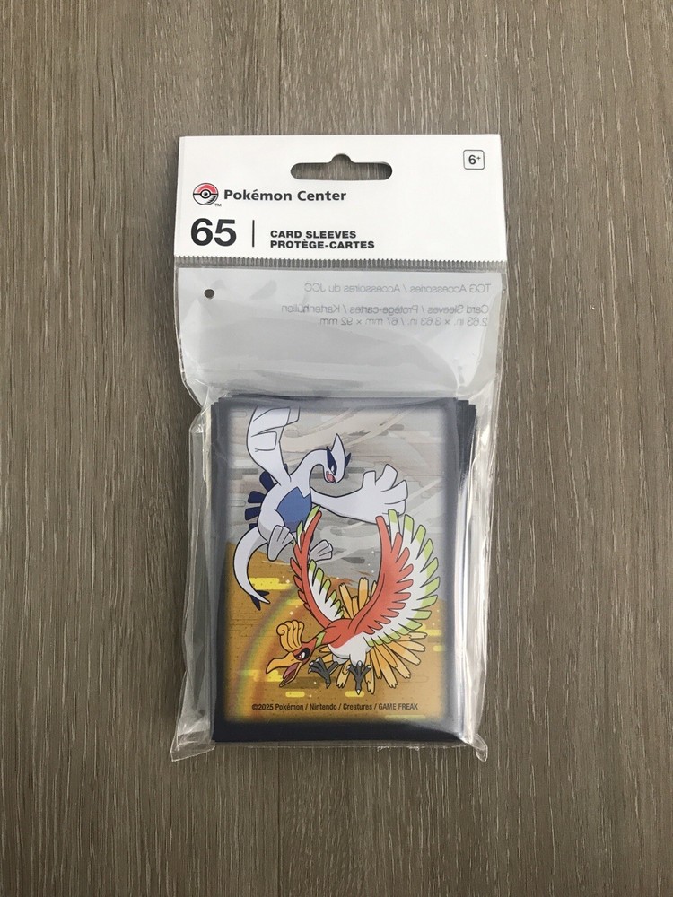 Lugia & Ho-Oh 65 Card Sleeves Gold Silver Pokémon Center TCG | Brand New Sealed