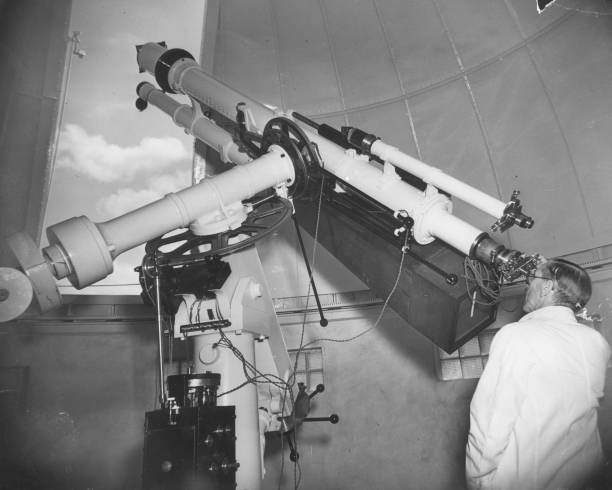 1949 Telescope Use At Hurstmonceux Castle Greenwich Observatory Old Photo