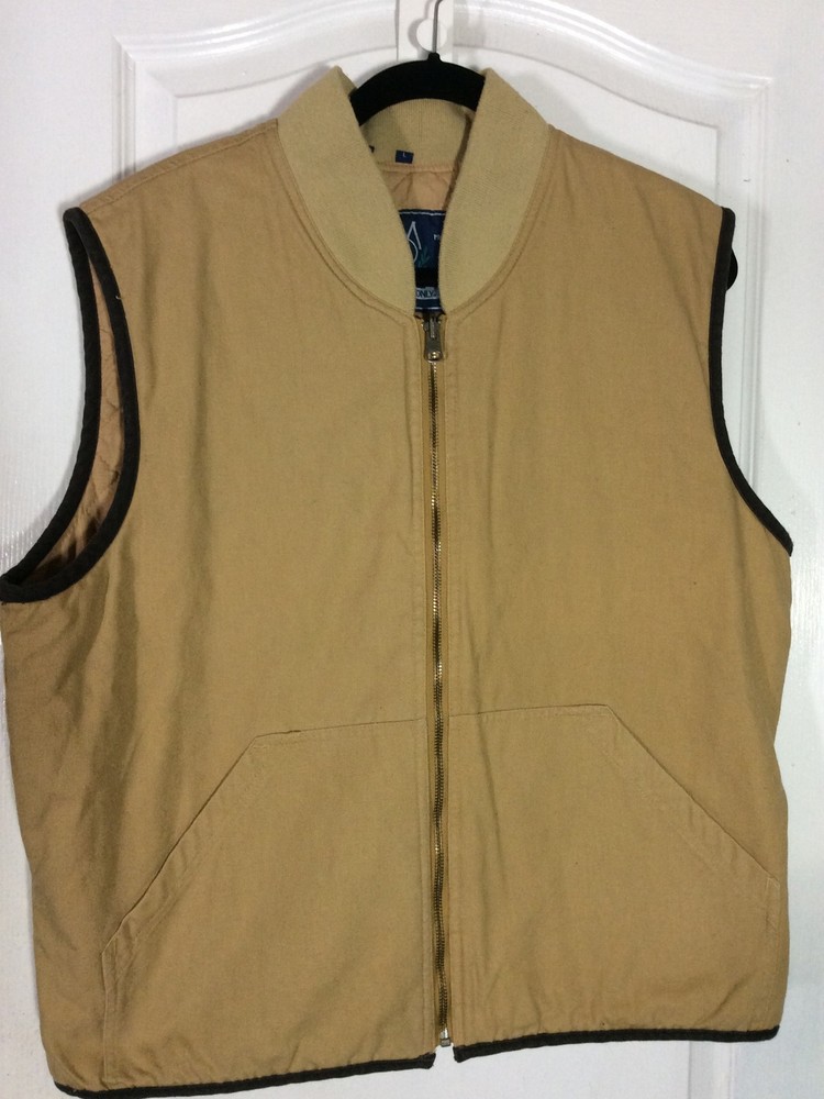 Members Only Full Zip Quilted Lined Vest Size Large Utility Style-image