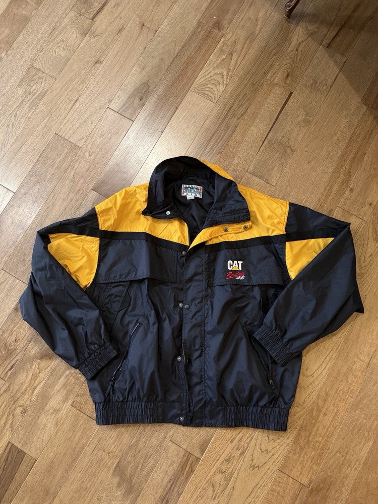 Cat Racing Caterpillar Mens XXL Jacket Goodyear NASCAR Vintage Chase