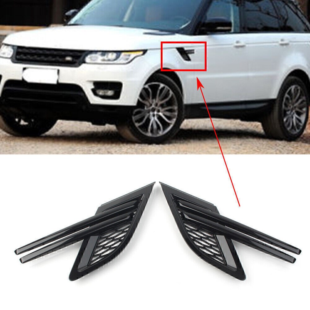Pair Side Front Grille Mesh Grill Vent Fit Land Rover Range Rover Sport 2014-17