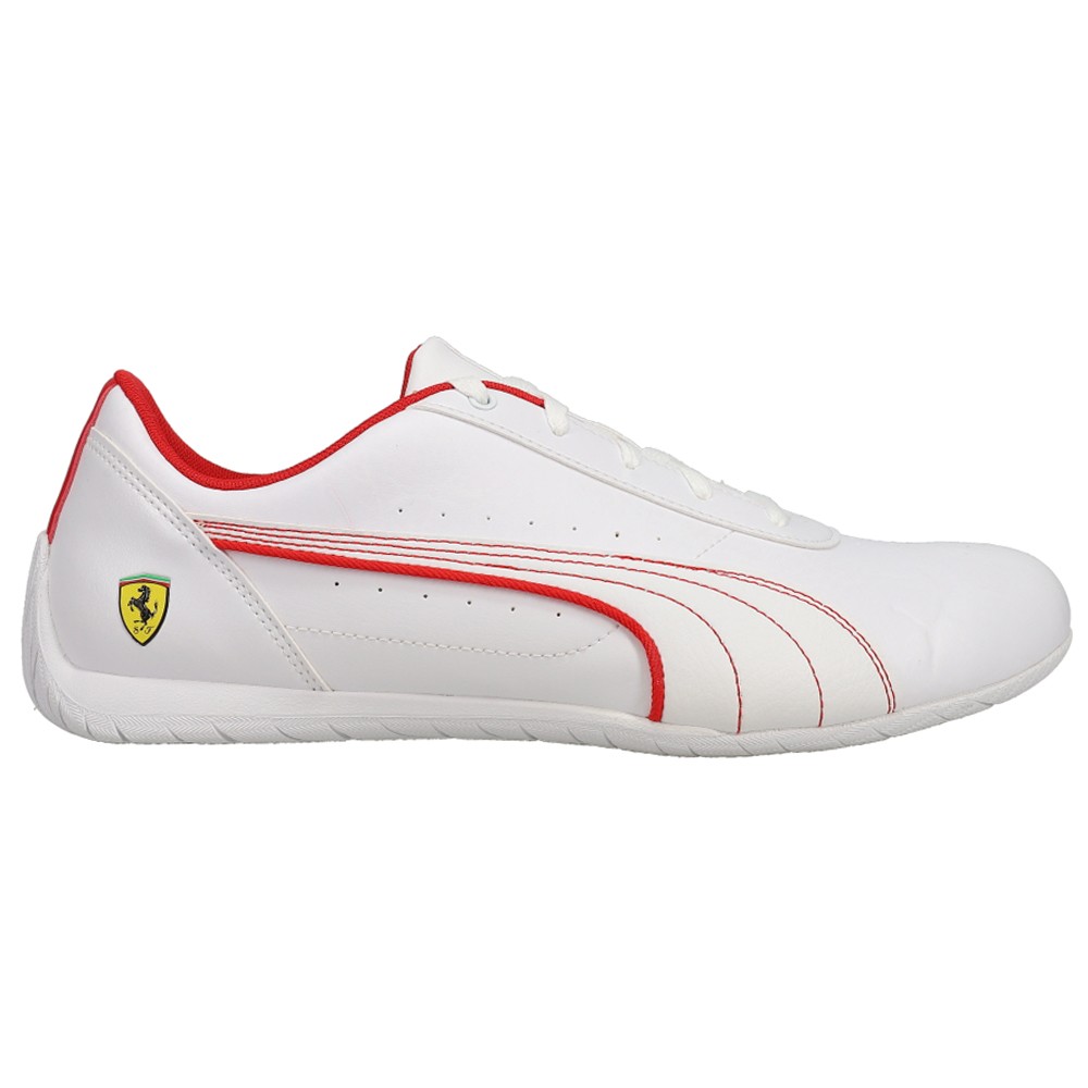 PUMA Scuderia Ferrari Neo Cat Lace Up  Mens White Sneakers Casual Shoes 30701902